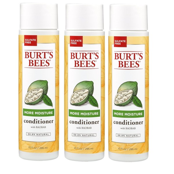 Burts-Bee's More Moisture Baobab Conditioner, 10 Ounces Pack of 3