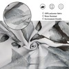 GCIREC Black and White Shower Window Curtain, Watercolor Eucalyptus Leaves