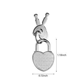 5 Pack Mini Diary Padlock, Small Locks with Keys, Tiny Luggage Locks for Travel, Journal, Jewelry, Backpack, Boxes (Heart, 5)