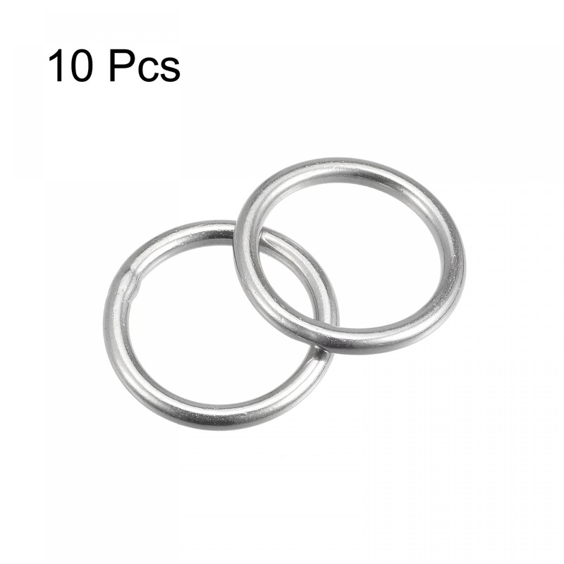 sourcing map 316 Stainless Steel Round Ring Welded O-Rings 25mm(0.98")
