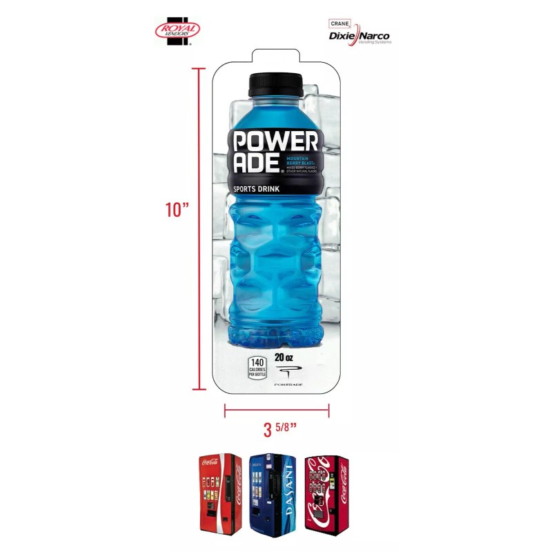 Royal Vendors Chameleon CUSTOM Vend Label (Flavor Strip) - Powerade