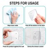 Binxus 15 Pcs Clear Shower Curtain Clips Self-Adhesive Shower Splash