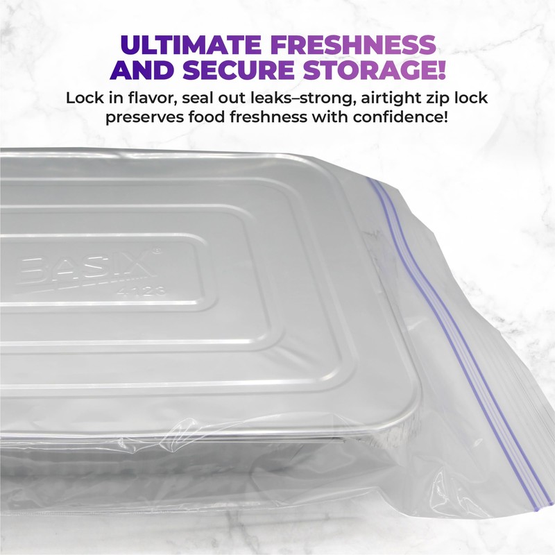 DURRA BEST. 2 Gallon Extra Large Storage Zip Bags -