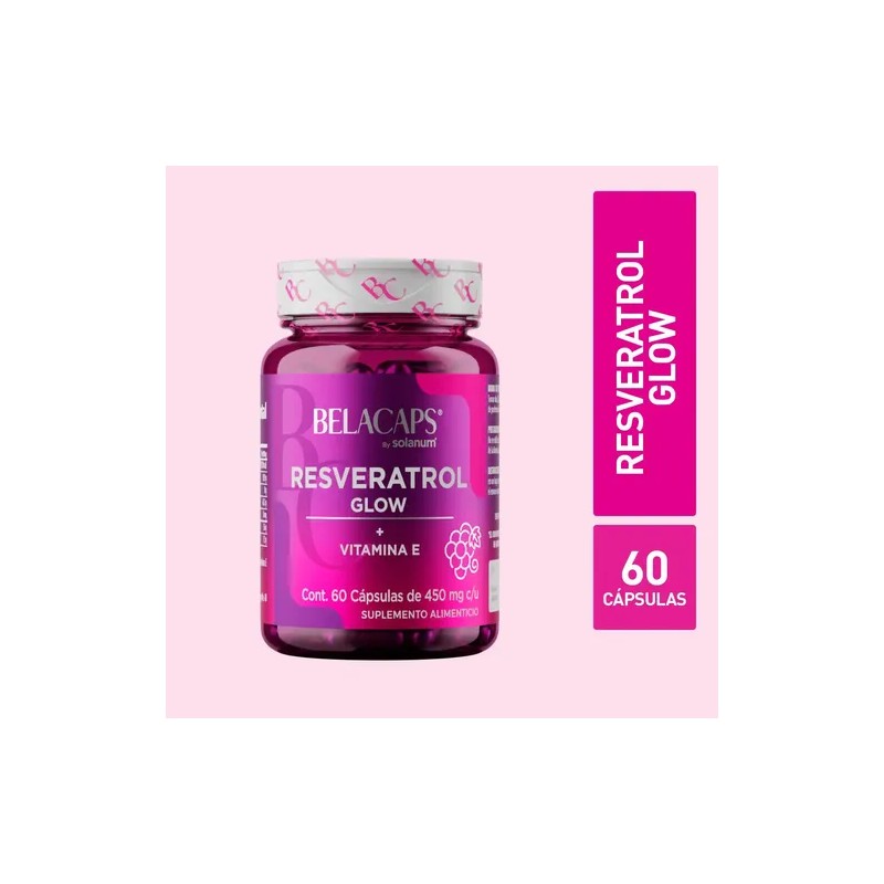 Belacaps Resveratrol Vitamina E 60 Cápsulas Para Mujer