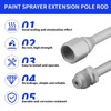 2PCS Spray Extension Rod G7/8 14 Stainless Steel Sprayer Tip
