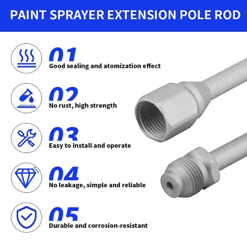 2PCS Spray Extension Rod G7/8 14 Stainless Steel Sprayer Tip