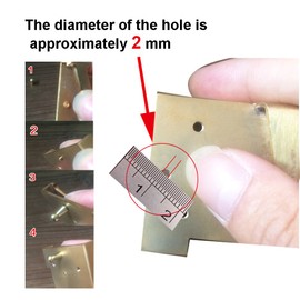 Myya DIY Belt Buckle Screws Hook Replacement for Repair Belts Handbag Accessories, Gold, 2mm