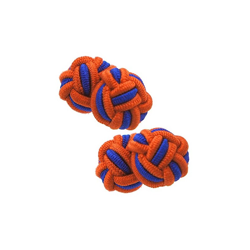 ガムカフス オレンジ & ネイビー（ゴムカフス カフスボタン カフリンクス）nsgum006-1