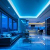 TOPAI 24V Thin 5mm ice Blue COB LED Strip 16.4ft