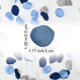 Bacucine 200pcs Rose Petals Flower Petals Scatter Petals Petals for Weeding Petals Flower Girl Proposal Romantic Decorations Special Night(Navy Blue)