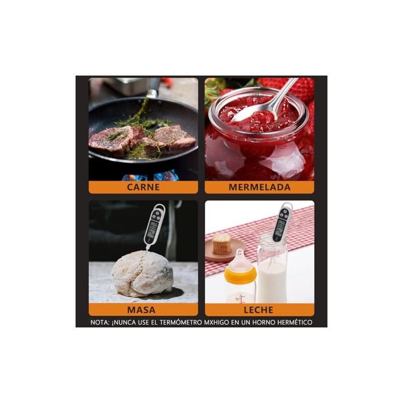 Termómetro Digital de Cocina para Carne, Termómetro de Lectura con