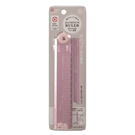 Kutsuwa XS05PU Folding Aluminum Ruler, 11.8 inches (30 cm), Purple
