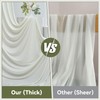 10x16ft Ivory Backdrop Curtain for Party, 2 Panels Wrinkle Free