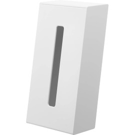 Yamazaki 1664 Two-Way Tissue Stand, White, Width 5.1 x Depth 4.3 x Height 9.6 inches (13 x 10.8 x 24.5 cm) (When in Vertical Mode), Tower, Horizontal, Portrait, Easy Replacement, Tissue Case, Tissue
