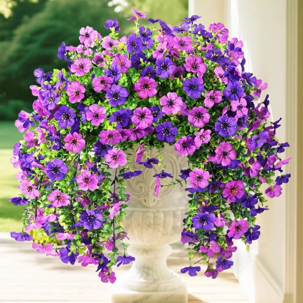 Does not apply 32 Stems Artificial Fake Hanging Plants Flowers