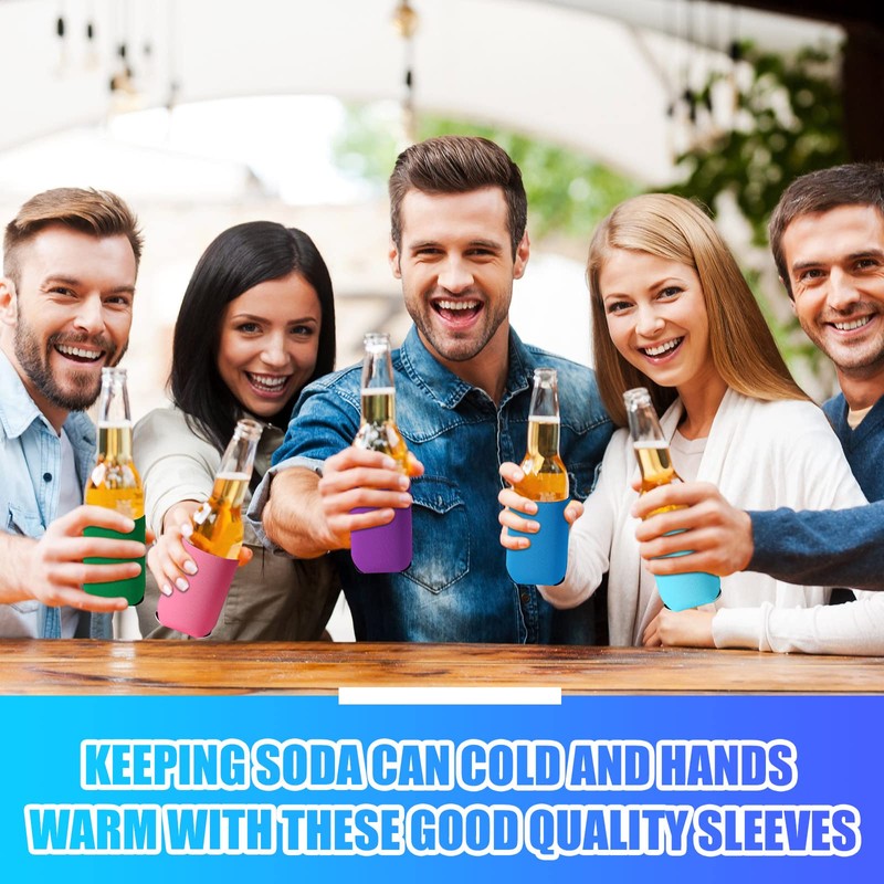 Sunnyray 150 Pack of Beer Can Coolers Bulk, Blank Stlyle,