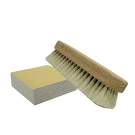 Valentino Garemi Cleaning Set for Fine Suede/Nubuck Footwear and Accessories – Soft Sponge Eraser and Fine Cleaning Brush, Made in Germany