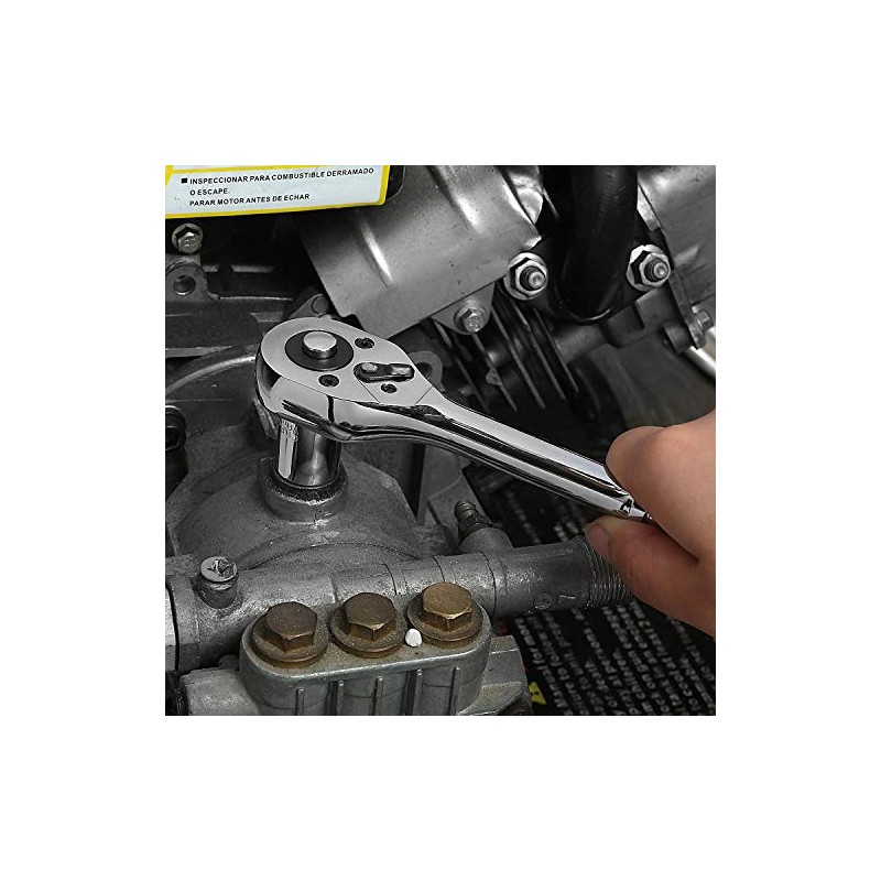 WORKPRO 39-Piece Drive Socket Set 1/4'' & 3/8'', CR-V Metric