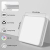 VIPMOON 9 Inch Led Ceiling Light, 36W 3240lm Square Silver