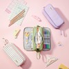 KALIDI Pencil Case with 3 Compartments Large Capacity Pencil Case