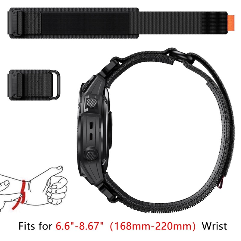 Upgraded Watch Nylon Sports Band for Garmin Fenix 8 51mm