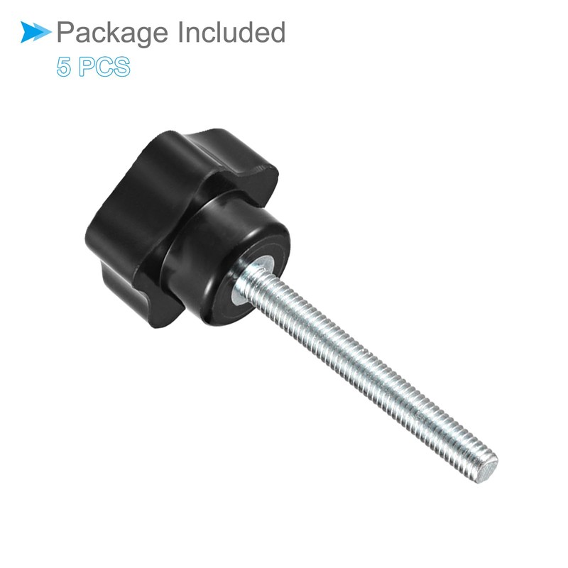 CoCud Star Clamping Knobs M5 x 70 mm Male Thread