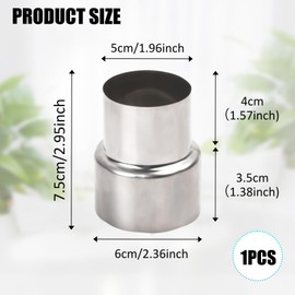 volumoon Reduzierung Ofenrohr 60 mm auf 50 mm, Schornstein Edelstahl ReduzierstüCk Reduktion Kaminrohr, Liner-Reduzierstück/Rohrverbinder, zum Anschluss von Umwandlungsrohr, Kaminrohradapter.