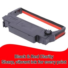 ERC-30 34 38 Ribbon Ink Cartridge Receipt Printer Black and Red, ERC30 Compatible with Epson Printer SNBC BTP-M280, BTP-M280A, BTP-M280B, BTP-M280D, B