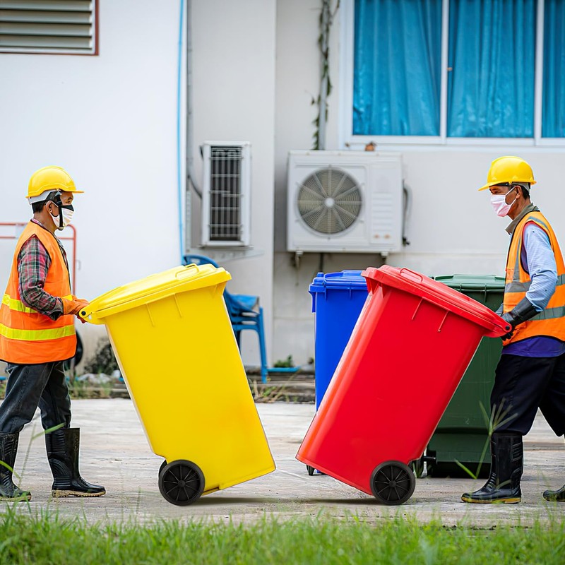 SOLUSTRE Trash Can Wheels Replacement - 2 Pack 7" x