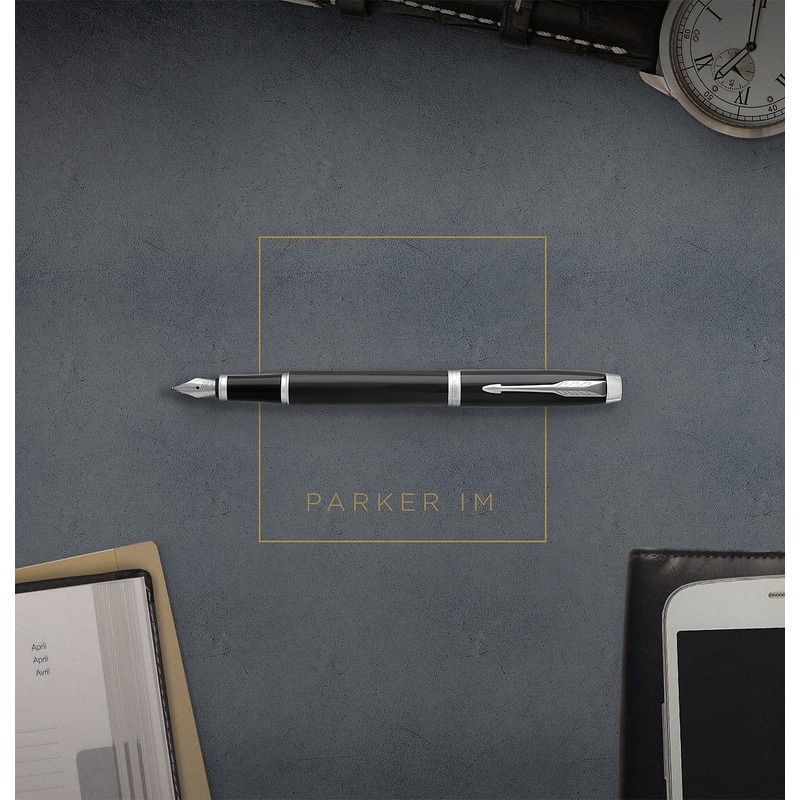 Parker IM Fountain Pen | Premium Warm Silver | Fine