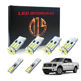 D15 Lighting LED Interior Light Kit for Ford F150 2009-2014 6000k White Map Dome Visor Cargo License Plate Bulbs (11 Pieces)