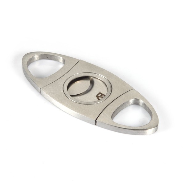 ALASKA BEAR® - Cigar Cutter Stainless Steel Guillotine Double Cut Blade in Black Gift Pouch