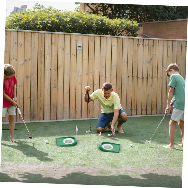 Mikinona 2pcs Golf Putting Cups with Flags Indoor Golf Practice