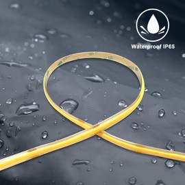 Pandery led Strip Lights Waterproof,DC24V Strip Lights IP65,3000K Warm White,320LEDs/M,8MM Wide,16.4ft/5M,CRI90+,Outdoor led Strips for Bathroom Decor,Pool,Aquariums(Not Included Power)