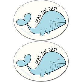 Seas The Day Whale Air Freshener (2-Pack) Funny Car Air Freshener, Cute Car Air Freshener, Prank Air Fresheners For Your Car, Cute & Funny Hanging Car Air Fresheners (Seas The Day (Ocean))