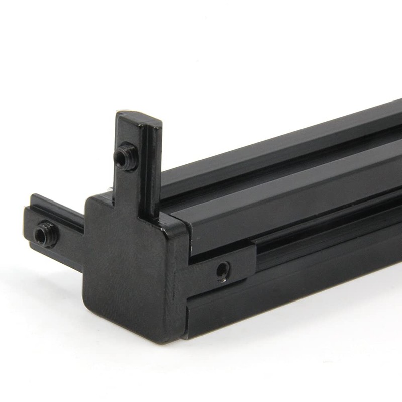 Zeberoxyz 8PCS Black 3 Way End Corner Bracket with Screws