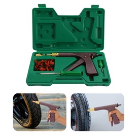 BJTDLLX Tire Plug Kit, Tire Repair Kit with Plugs, Heavy Duty Professional Mushroom Tire Plug Kit Tubeless Tyre Wheel Repair Gun Kit for Motorcycle, Truck, ARB, ATV, Tractor, RV, SUV, Trailer