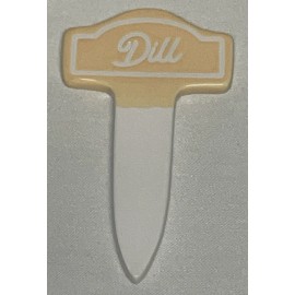 Draper James Herb Picks Ceramic Herb Garden Markers Set of 4 - Dill, Oregano, Chives & Cilantro