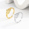 Lotus Flower Adjustable Ring for Women Girls Comfort Fit Hollow