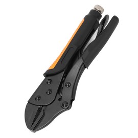 Locking Pliers Curved Jaw Wear Teeth Anti Slip Handle Portable Pliers with Adjustable Screw (25.4cm / 10in)