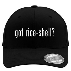 got Rice-Shell? - Flexfit Adult Men's Baseball Cap Hat, Black, Small/Medium