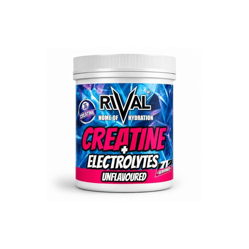 Rival Creatine Monohydrate + Electrolytes Powder 250g (71 Servings) –