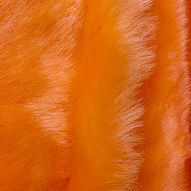 Zahra Orange 0.75 Inch Short Pile Soft Faux Fur Fabric for Fursuit, Cosplay Costume, Photo Prop, Trim, Throw Pillow, Crafts - 10177