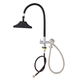 Waterfall Spa Shower for Shampoo Chairs Therapy Head with Shower Head, Salon Equipment for Head Massage, Black Set