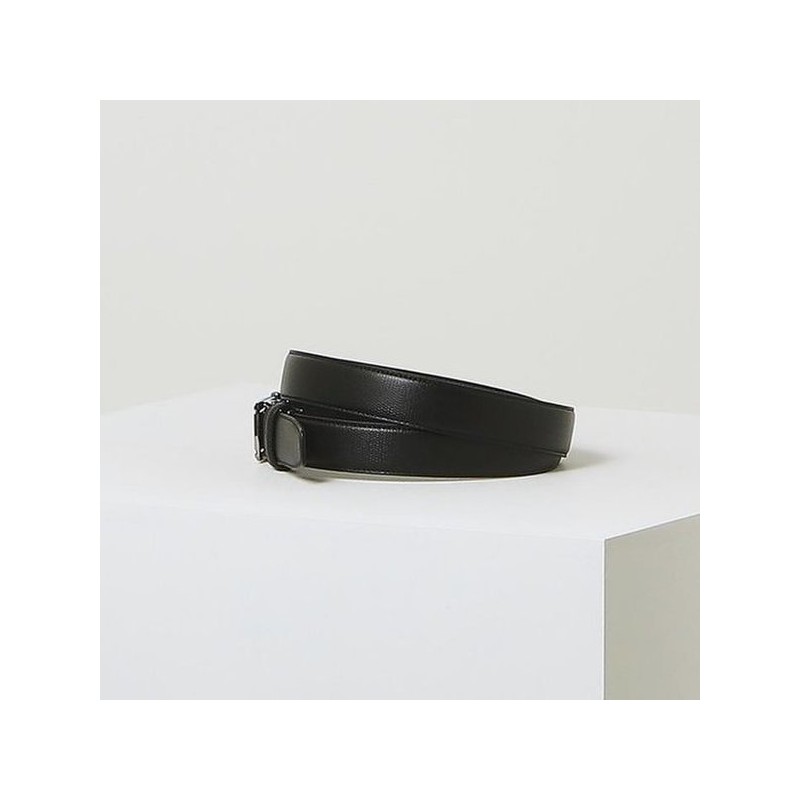 Hazzys (대구신세계)블랙 로고장식 소가죽 자동벨트 HJBE5E780BK (DAEGU SHINSEGAE) Black Logo