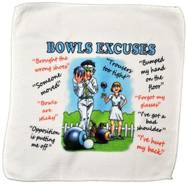personalised4u Bowls Excuses Microfibre Cleaning Cloth – Perfect for cleaning Bowls Balls and Jack