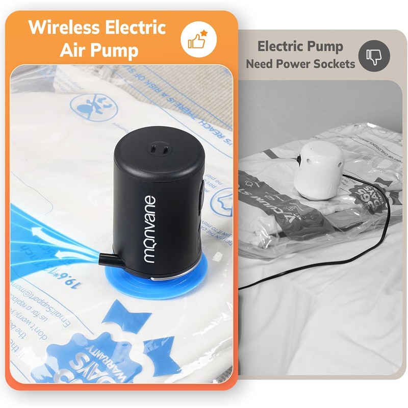 Vacuum Bag Electric Air Pump - Portable Vacuum Pump for