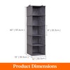 Lifewit Hanging Shelf with 5 Compartments, Closet Organizer with 2