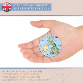 Destination Vinyl ltd Magnet for Refrigerator, Fridge - Cute UK Map Britain United Kingdom for Office, Cabinet and Whiteboard, Magnetic Stickers, 24352