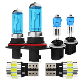 ZPXGIZT Light Bulbs Fit For Dodge Dakota 1997-2004, High Performance Halogen Headlight Bulb And License Plate Lights Combo, 9007 880 High Low Beam Fog Lights, 6000K White Light, Pack of 6